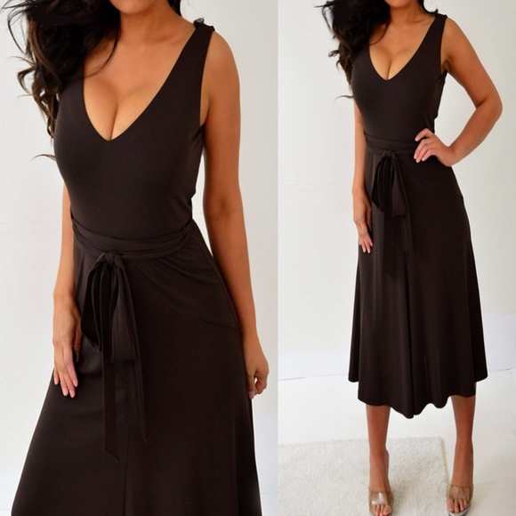 Ralph Lauren Dresses & Skirts - Ralph Lauren Brown Sleeveless Midi Dress S Small